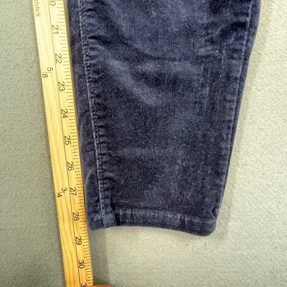 Buffalo Navy Icon Mid-Rise Slim & Sculpt Cord Skinny Pants Women 8